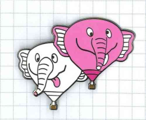 "Pink & White Elephant" - Ansteckpin Ballon